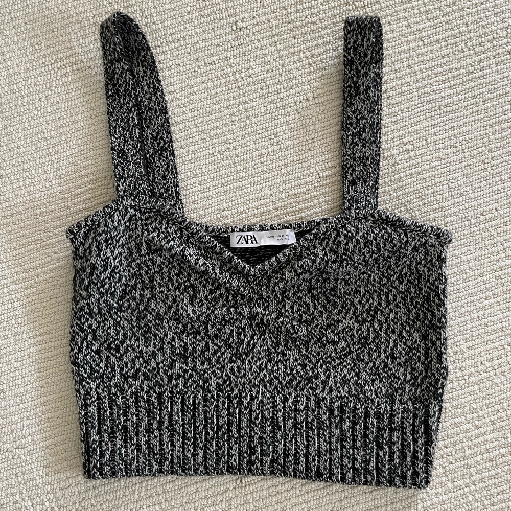 Zara Cropped Cami Sweater